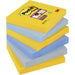 Post-it New York Collection Super Sticky Notes 76 x 76 mm Assorted Colours 6 Pads of 90 Sheets