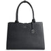 SOCHA Ladies Laptop Bag Straight Line Black 15.6 Inch Synthetic Leather Black 42 x 13 x 31.5 cm