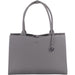 SOCHA Ladies Laptop Bag Straight Line Mud 15.6 Inch Synthetic Leather Light Grey 42 x 13 x 31.5 cm