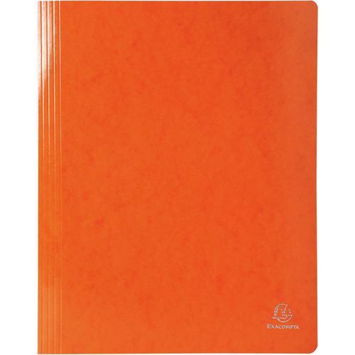 Exacompta Iderama Flat Bar Folder A4 Orange Glossy coated card 355 gsm 200 Sheets Pack of 25