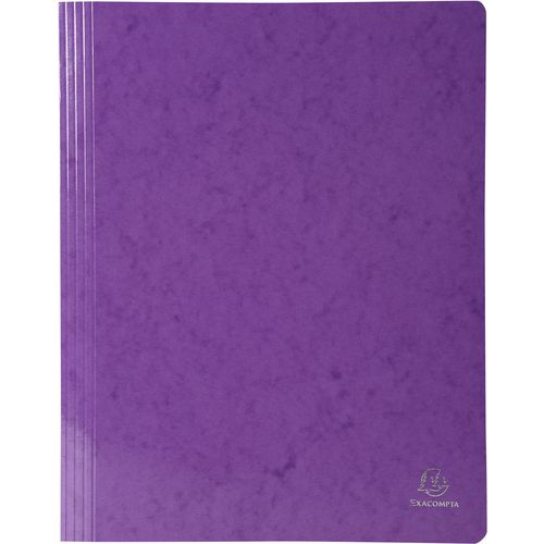 Exacompta Iderama Flat Bar Folder 380812B Glossy coated card 24 (W) x 32 (H) cm Purple 2 Packs of 5