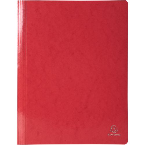 Exacompta Iderama Flat Bar Folder A4 Red Glossy coated card 355 gsm 200 Sheets Pack of 25