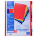 Exacompta Blank Dividers A4+ Assorted Multicolour 10 Part PP (Polypropylene) 86003E Pack of 10