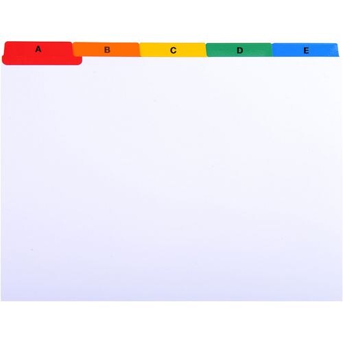 Exacompta Alphabetical Index Cards 13998E 160x210mm A5 25 Parts (A-Z) Pack of 10