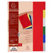 Exacompta Blank Dividers A4 Assorted Multicolour 6 Part PP (Polypropylene) 11 Holes 3006E Pack of 100