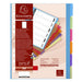 Exacompta Chromaline Blank Dividers A4 Assorted Multicolour 6 Part PP (Polypropylene) 11 Holes 3606E Pack of 25