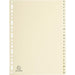 Exacompta Indices 1124E A4 155 gsm Ivory Card 24 Part (A - Z) Pack of 10