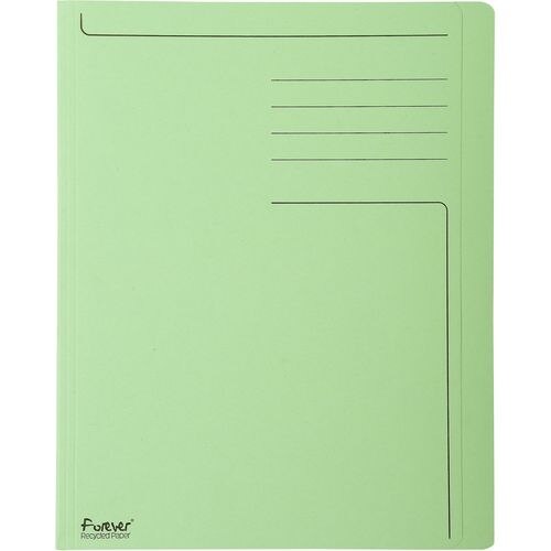 Exacompta Forever Square Cut Folder A4 Green Manila 280 gsm Pack of 100