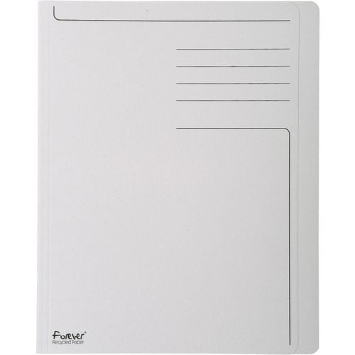 Exacompta Forever Square Cut Folder A4 Grey Manila Recycled 100% 280 gsm Pack of 100