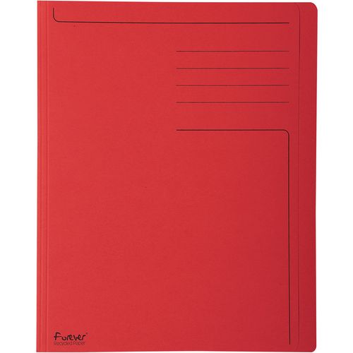 Exacompta Forever Square Cut Folder A4 Red Manila 280 gsm Pack of 100