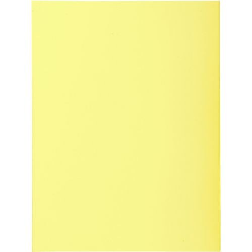 Exacompta Super Square Cut Folder A4 Canary Yellow Cardboard 160 gsm Pack of 500