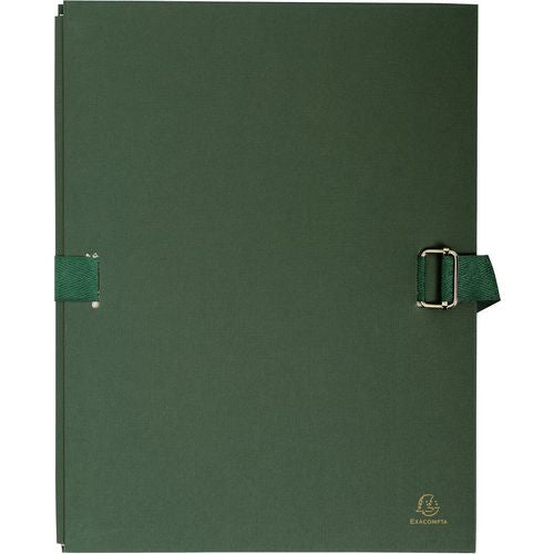 Exacompta Expanding Folders 223299E A4 Dark green Cardboard 24 x 32 cm Pack of 10