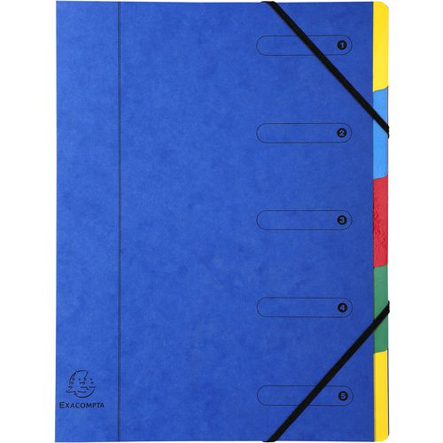 Exacompta Expanding Folders 5205E A4 Assorted Pressboard 24.5 x 32 cm Pack of 8