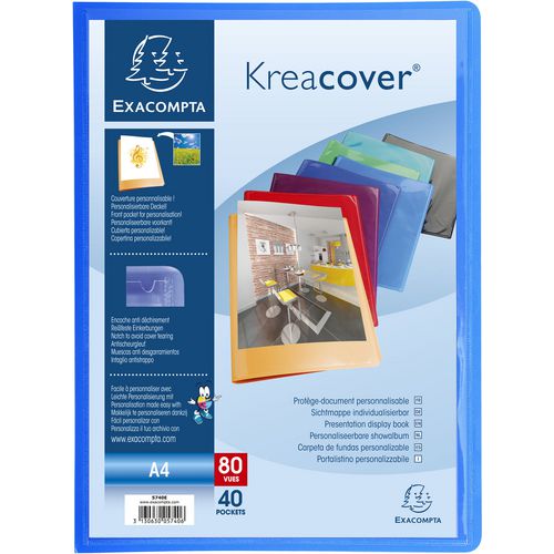 Exacompta Display Book 5740E A4 Assorted 40 Pockets Pack of 12