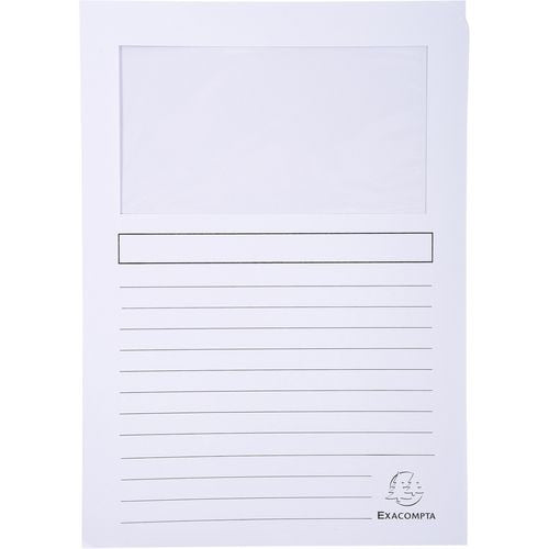 Exacompta Super Presentation Folder A4 White Cardboard 160 gsm Pack of 400