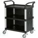 SLINGSBY 3 Shelf Service Trolley 384015 Plastic Black 48 x 85 x 100 cm