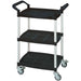 SLINGSBY Mini 3 Shelf Service Trolley 384024 Plastic Black 37 x 65.5 x 90 cm