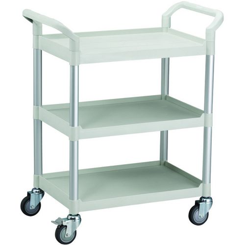 SLINGSBY 3 Shelf Service Trolley 387993 Steel White 48 x 85 x 100 cm