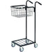 SLINGSBY Mini Mail Trolley with 1 Shelf 402697 Steel Black 38.5 x 66 x 109 cm