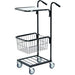 SLINGSBY Mini Mail Trolley with 1 Shelf 402698 Steel Black 38.5 x 66 x 109 cm