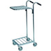 SLINGSBY Mini Mail Trolley with 1 Shelf 402795 Steel Silver 109 x 38.5 x 109 cm