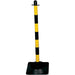 SLINGSBY Chain Barrier Freestanding Square Base Black, Yellow 32 x 87 x 12 cm