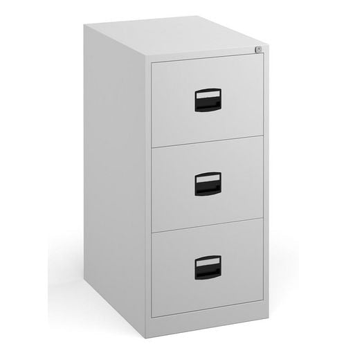 Dams International Filing Cabinet with 3 Lockable Drawers DCF3W 470 x 622 x 1016mm White