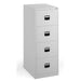 Dams International Filing Cabinet with 4 Lockable Drawers DCF4W 470 x 622 x 1321mm White