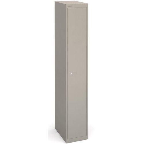 Bisley Basic Contract Locker Lockable with 1 Door CLK181 Steel 305 x 457 x 1802mm Goose Grey