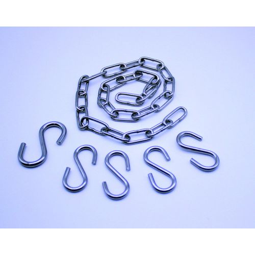 Chain and Hooks Set for Mirrors Silver 10 x 16 x 3.5 cm