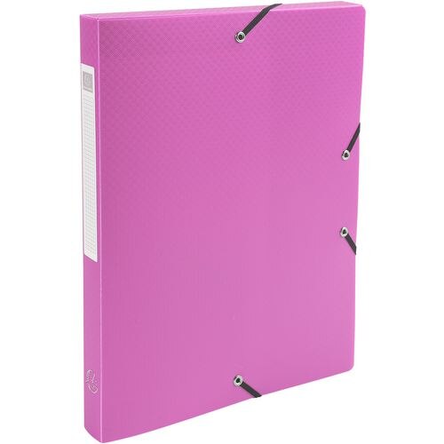 Exacompta Filing Box 59604E A4 Pink Polypropylene 25 x 33 cm Pack of 4