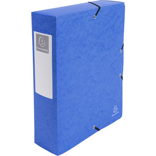 Exacompta Filing Box 50832E A4+ Blue Mottled Pressboard 25 x 33 cm Pack of 6