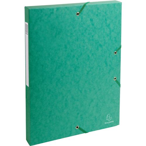 Exacompta Filing Box 50303E A4 Green Glossy Card 25 x 33 cm Pack of 8