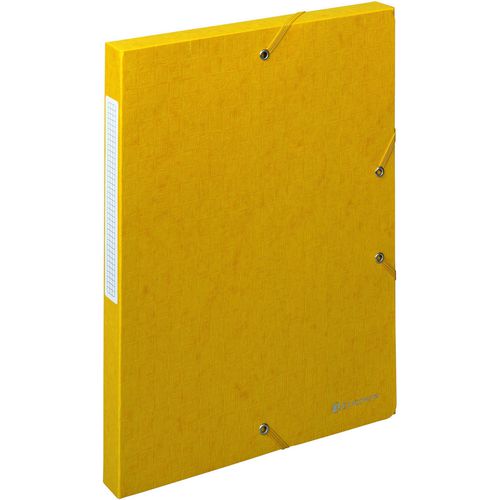 Exacompta Filing Box 50709E A4 Yellow Glossy Card 25 x 33 cm Pack of 10