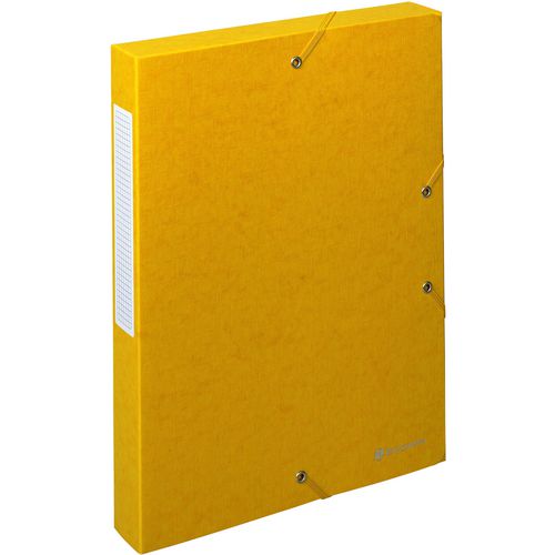 Exacompta Filing Box 50819E A4 Yellow Glossy Card 25 x 33 cm Pack of 10