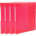 Exacompta Filing Box 59875E A4 Red Polypropylene 25 x 33 cm Pack of 4