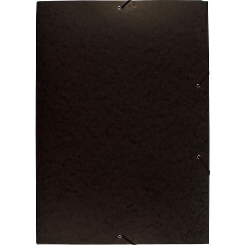 Exacompta 3 Flap Folder 59651E A2 Black Mottled Pressboard 44 x 62 cm Pack of 10