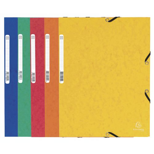 Exacompta 3 Flap Folder 55025E A4 Assorted Glossy Card 24 x 32 cm Pack of 125