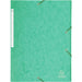 Exacompta 3 Flap Folder 17103H A4 Green 425gsm Pressboard 24x32cm Pack of 25