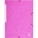 Exacompta 3 Flap Folder 17108H A4 Pink 425gsm Pressboard 24x32cm Pack of 25