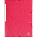 Exacompta 3 Flap Folder 17109H A4 Red 425gsm Pressboard 24x32cm Pack of 25