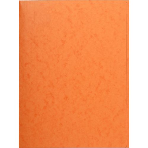 Exacompta 3 Flap Folder 56409E A4 Orange Glossy Card 24 x 32 cm Pack of 25