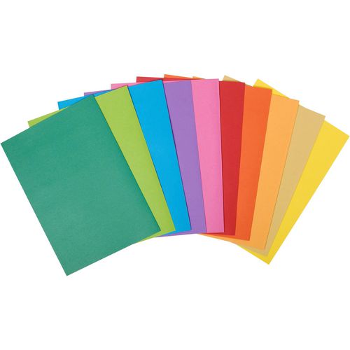 Exacompta 1 Flap Folder 218000E A4 Assorted 210gsm Cardboard 24x32cm Pack of 250