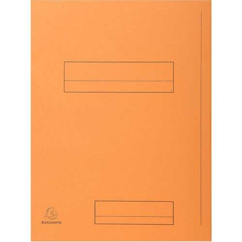 Exacompta 2 Flap Folder 335007E A4 Orange Cardboard 24 x 32 cm Pack of 250