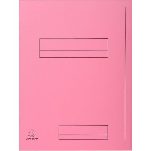 Exacompta 2 Flap Folder 335003E A4 Pink Cardboard 24 x 32 cm Pack of 250