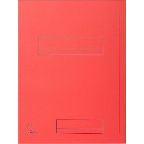 Exacompta 2 Flap Folder 335008E A4 Red Cardboard 24 x 32 cm Pack of 250