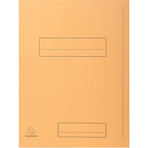 Exacompta 2 Flap Folder 335002E A4 Light Orange Cardboard 24 x 32 cm Pack of 250