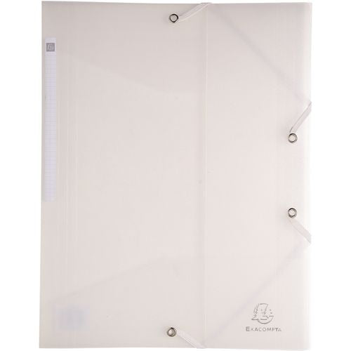 Exacompta 3 Flap Folder 55860E A4 Frosted Polypropylene 24 x 32 cm Pack of 30