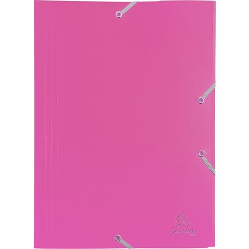 Exacompta 3 Flap Folder 55920E A4 Fuchsia Polypropylene 24 x 32 cm Pack of 30