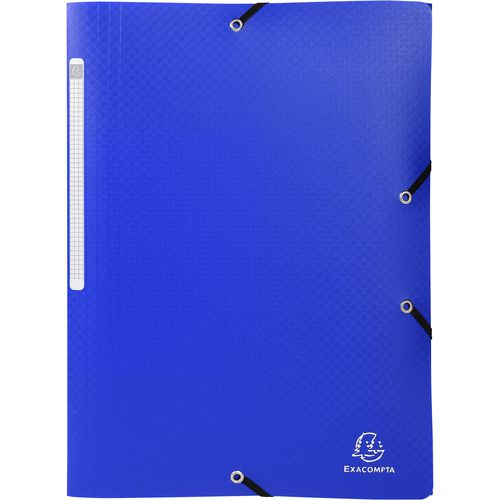 Exacompta 3 Flap Folder 55812E A4 Dark Blue Polypropylene 24 x 32 cm Pack of 50